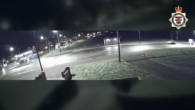 Dramatic video shows a man smash his car into a bus - sending it crashing into a house causing 300k worth of damage