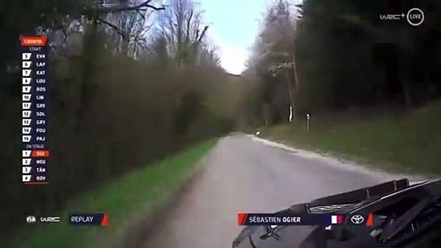 WRC Croatia 2023 SS02 Ogier and Rovanpera Punctures Moment