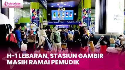 H-1 Lebaran, Stasiun Gambir Masih Ramai Pemudik