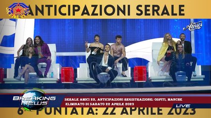 Serale Amici 22, anticipazioni registrazione: ospiti, manche  eliminato di sabato 22 aprile 2023