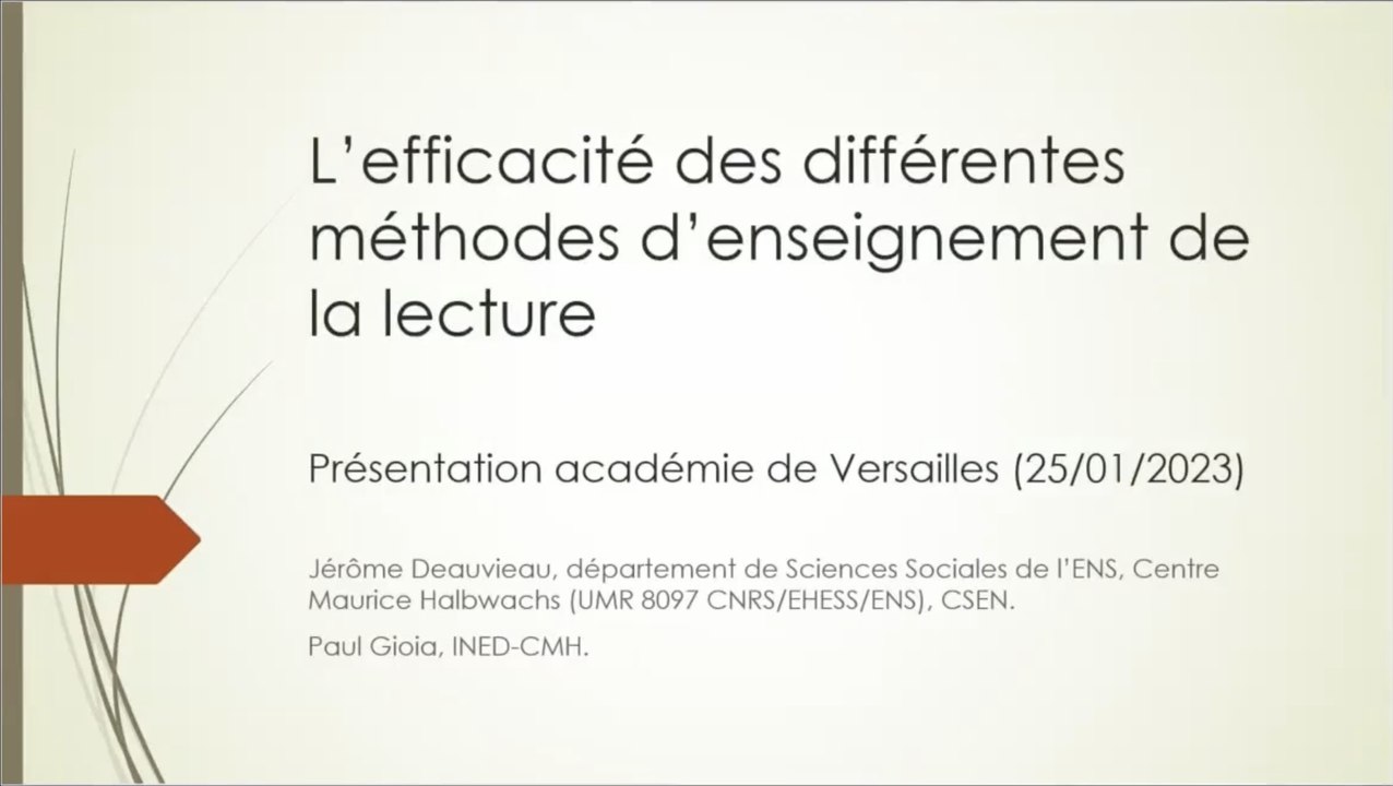 Webinaire « Pédagogie et manuels pour l’apprentissage de la lecture : Comment choisir ?  », par Jérôme DEAUVIEAU