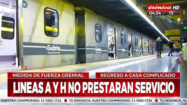 Nuevo paro de subtes afecta a las líneas A y H