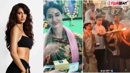 Disha Patani ने क्रॉप टॉप पर शॉल ओढ़ की बनारस में गंगा आरती, Video Viral, भड़के लोग बोले...