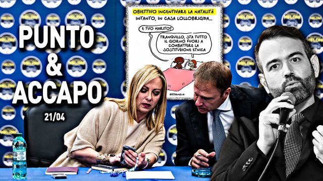 Sostituzione etnica? Una vignetta su Arianna Meloni fa scoppiare la polemica ▷ Fratus: La destra sbaglia clamorosamente