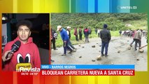 Bloquean carretera nueva Cochabamba- Santa Cruz y suspenden salida de buses