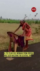 A 70-Year-Old Woman Was Seen Walking For Several Km With The Support Of A Broken Chair