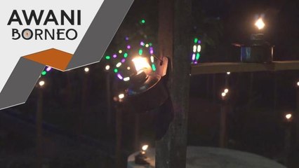 Cahaya pelita menyinari halaman rumah sehingga malam 7 Syawal