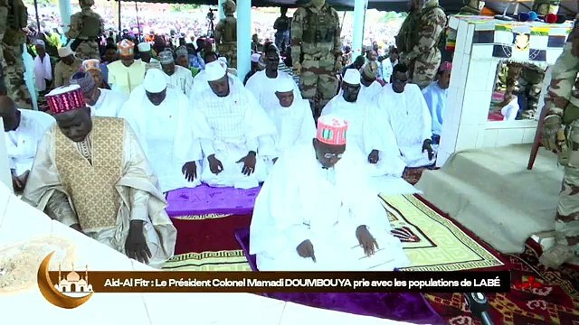 AidAlFitr : l imam Badrou salue la présence de Doumbouya à Labé