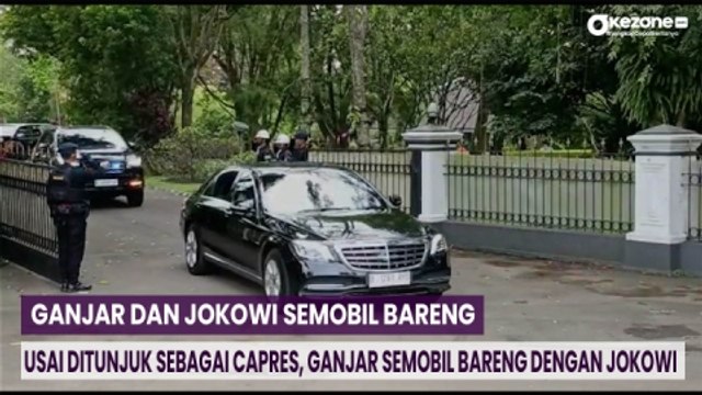 Usai Ditunjuk sebagai Capres, Ganjar Semobil Bareng dengan Jokowi