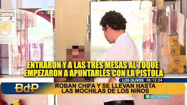 Los Olivos: delincuentes roban chifa y se llevan hasta las mochilas de los niños