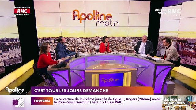 Apolline de Malherbe prise de court par son chroniqueur dans son émission Apolline matin sur RMC Story