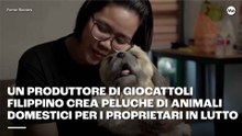 Un produttore di giocattoli filippino crea peluche di animali domestici per i proprietari in lutto