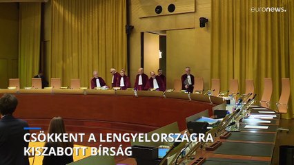 Az Európai Unió Bírósága megfelezte a Lengyelországra kirótt napi bírságot