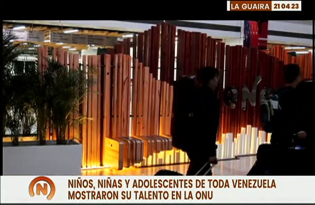 170 niños que componen la Orquesta Nacional Infantil llegaron de la ONU luego de mostrar su talento