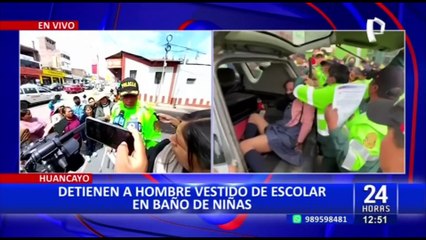 ¡Insólito! hombre de 42 años se disfraza de niña para grabar a menores en baño escolar