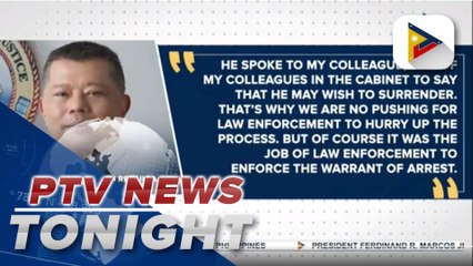 SOJ says Bantag expresses intent to surrender