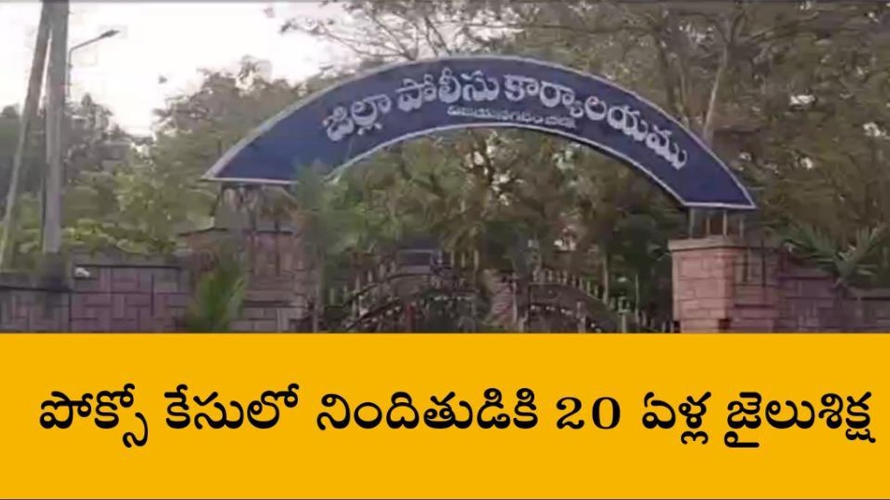 విజయనగరం: ఫోక్సో కేసులో నిందితుడికి 20 ఏళ్లు జైలు శిక్ష