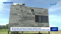 Recycled na bahay, binuo gamit ang 35,000 plastic bag na pinulot mula sa mga ilog | Saksi