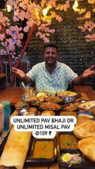 First time in Nagpur, Get unlimited pavbhaji or misal pav at just 109 ₹ per person, must try it