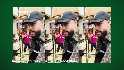 Bastidores da visita de Neymar à Vila Belmiro