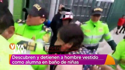 Captan a hombre vestido de alumna en los baños de una escuela