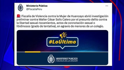 Junín: Fiscalía abre investigación contra sujeto que ingresó vestido de mujer a baño de colegio
