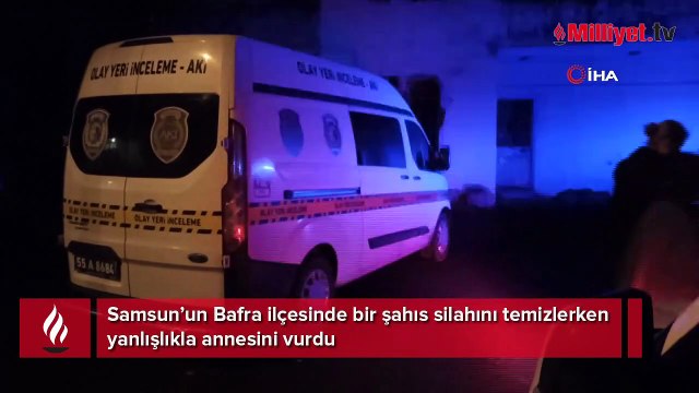 Silahını temizlerken annesini vurdu