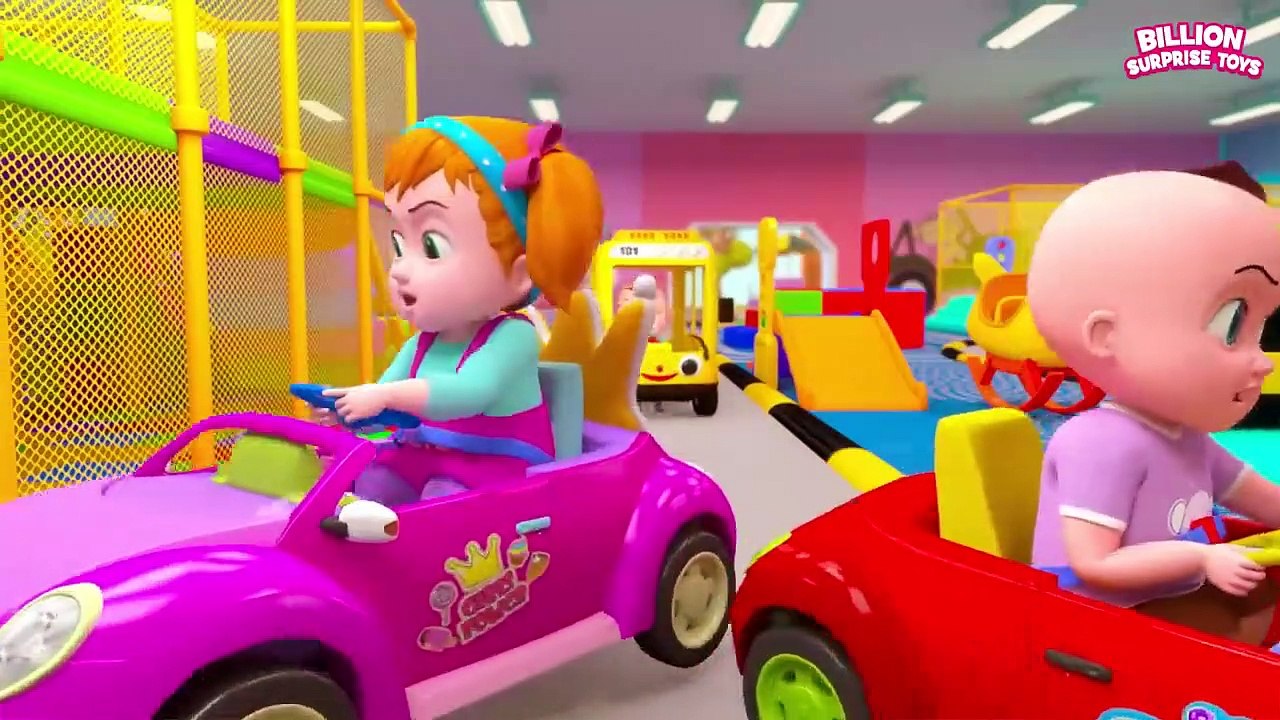 Marshmallow Playtime Wheels on the Bus at the Indoor Park  Kids Cartoon