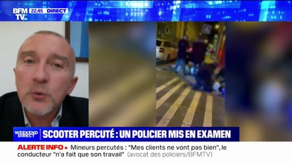 Mineurs percutés en scooter: "La décision de suspension provisoire s'impose (...) avec la pression médiatique" pour l'avocat des trois policiers impliqués