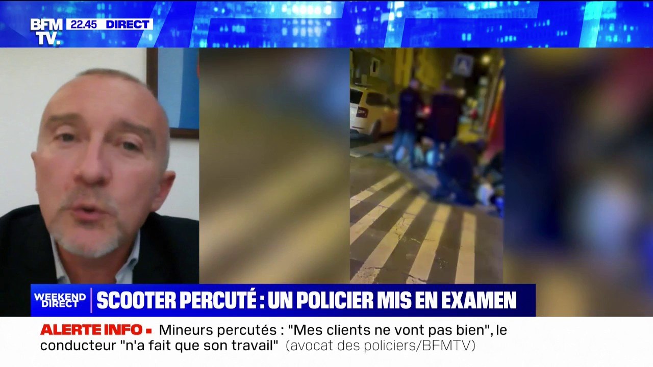Mineurs percutés en scooter: "La décision de suspension provisoire s'impose (...) avec la pression médiatique" pour l'avocat des trois policiers impliqués