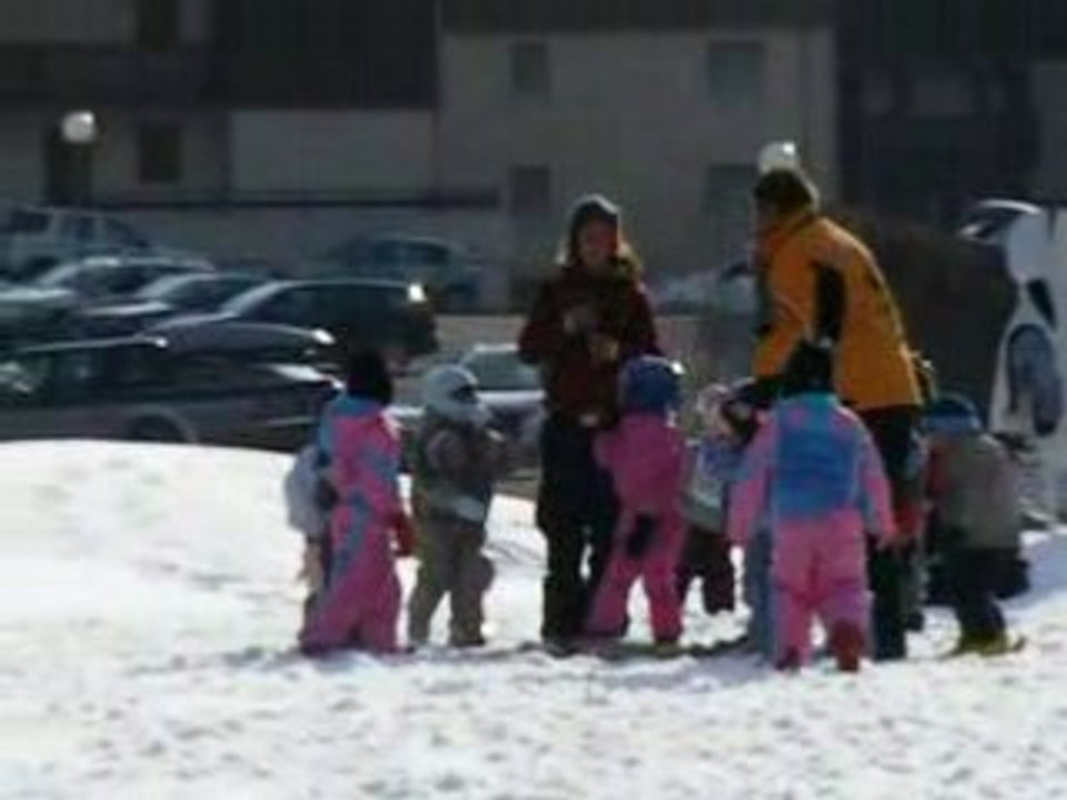 1er cours de ski des filles