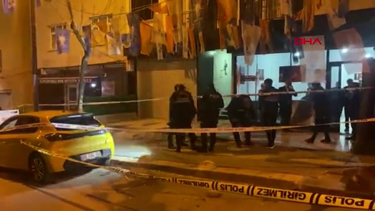 AKP seçim bürosunun önünde silah sesleri