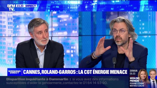 Aymeric Caron (REV-LFI) à propos des menaces de perturbations de la CGT: Le Festival de Cannes,qui est un festival de la paillette, du privilège, n'est pas ma priorité
