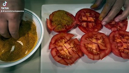 Preparation masala tomatoes  dish