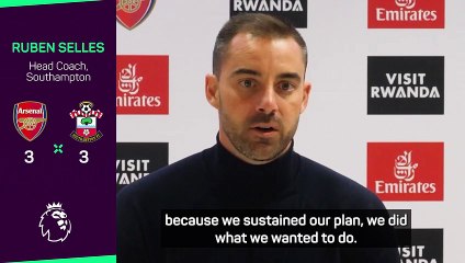 Selles disappointed to 'drop two points' at Arsenal