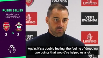 Selles disappointed to 'drop two points' at Arsenal