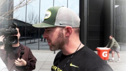 Drew Mehringer on Oregon Tight Ends in Spring Football