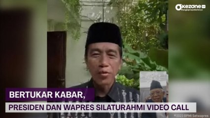 Bertukar Kabar, Presiden Jokowi dan Wapres Ma'ruf Silaturahmi lewat Video Call