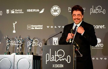 Benicio del Toro recibirá el "Premio Platino de Honor"