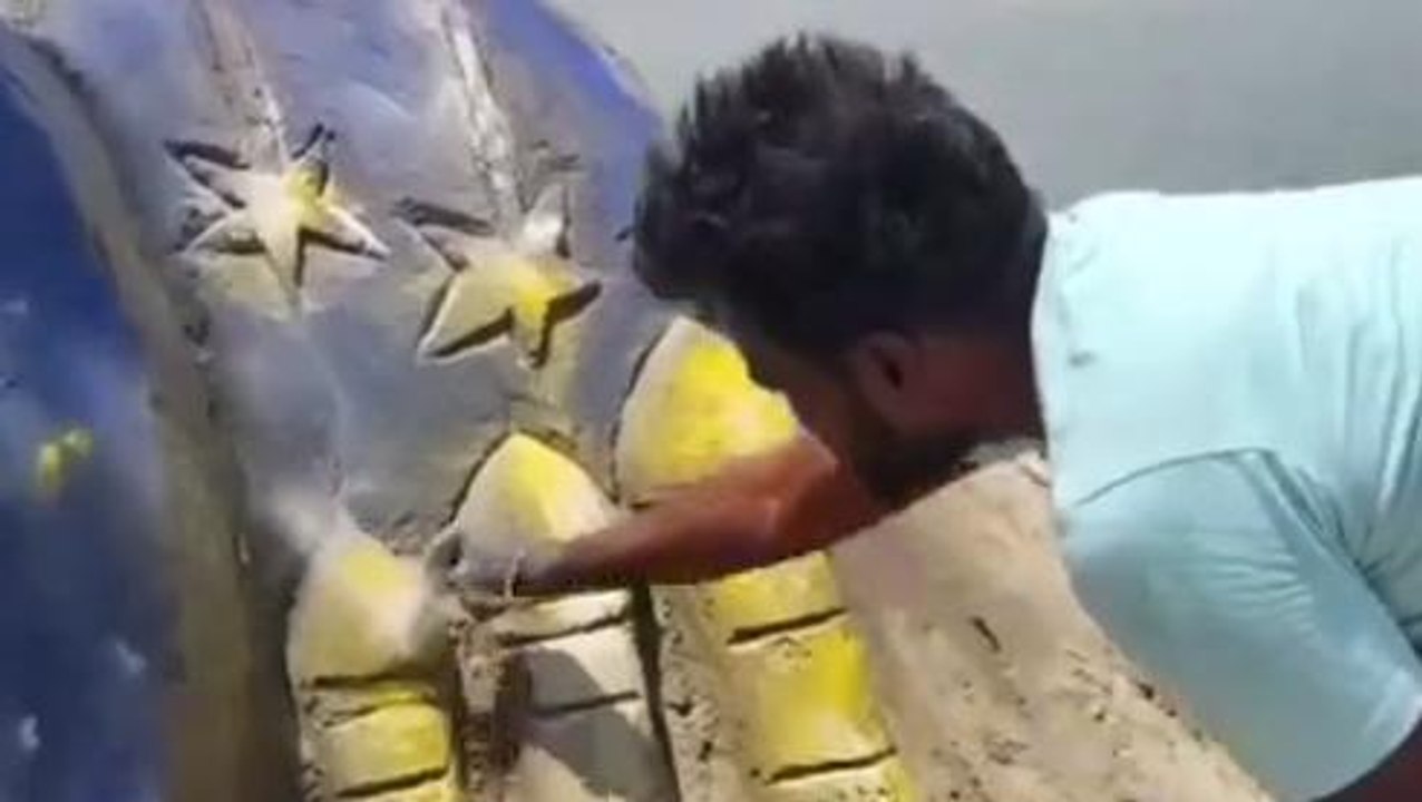 सारण: ईद के मौके पर छपरा के अशोक ने बालू से बनाई आकर्षक कलाकृति, देखें वीडियो