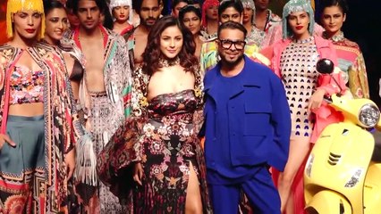 Shehnaaz Gill stumbles at a ramp walk