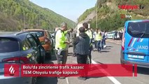 Bolu'da zincirleme kaza! TEM Otoyolu trafiğe kapandı