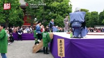 Japonya'da ağlayan bebek sumo festivali düzenlendi