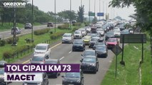 Arus Mudik Masih Terjadi di Hari Lebaran, Tol Cipali KM 73 Terpantau Macet