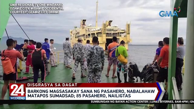 Barkong magsasakay sana ng pasahero, nabalahaw matapos sumadsad; 85 pasahero, nailigtas | 24 Oras Weekend