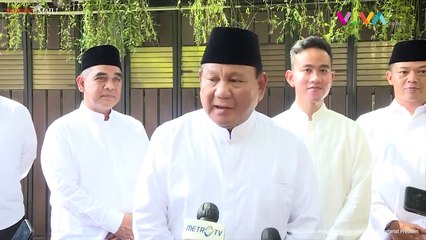 Prabowo Disambut Jokowi, Ketawa Disinggung Cawapres Ganjar