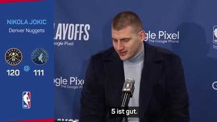 Jokic: "Eine 4+ auf einer Skala von 1 bis 5"