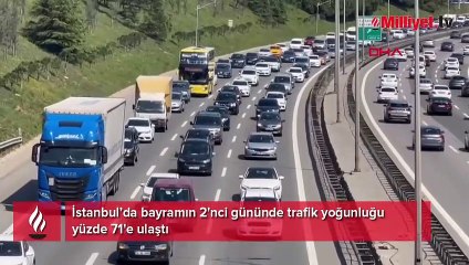 İstanbul'da bayram trafiği! Yoğunluk yüzde 71'e çıktı