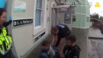 Shoplifter spits at police