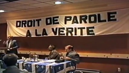 Conférence à Montréal 1/2 ROBERT FAURISSON - DROIT DE PAROLE À LA VÉRITÉ